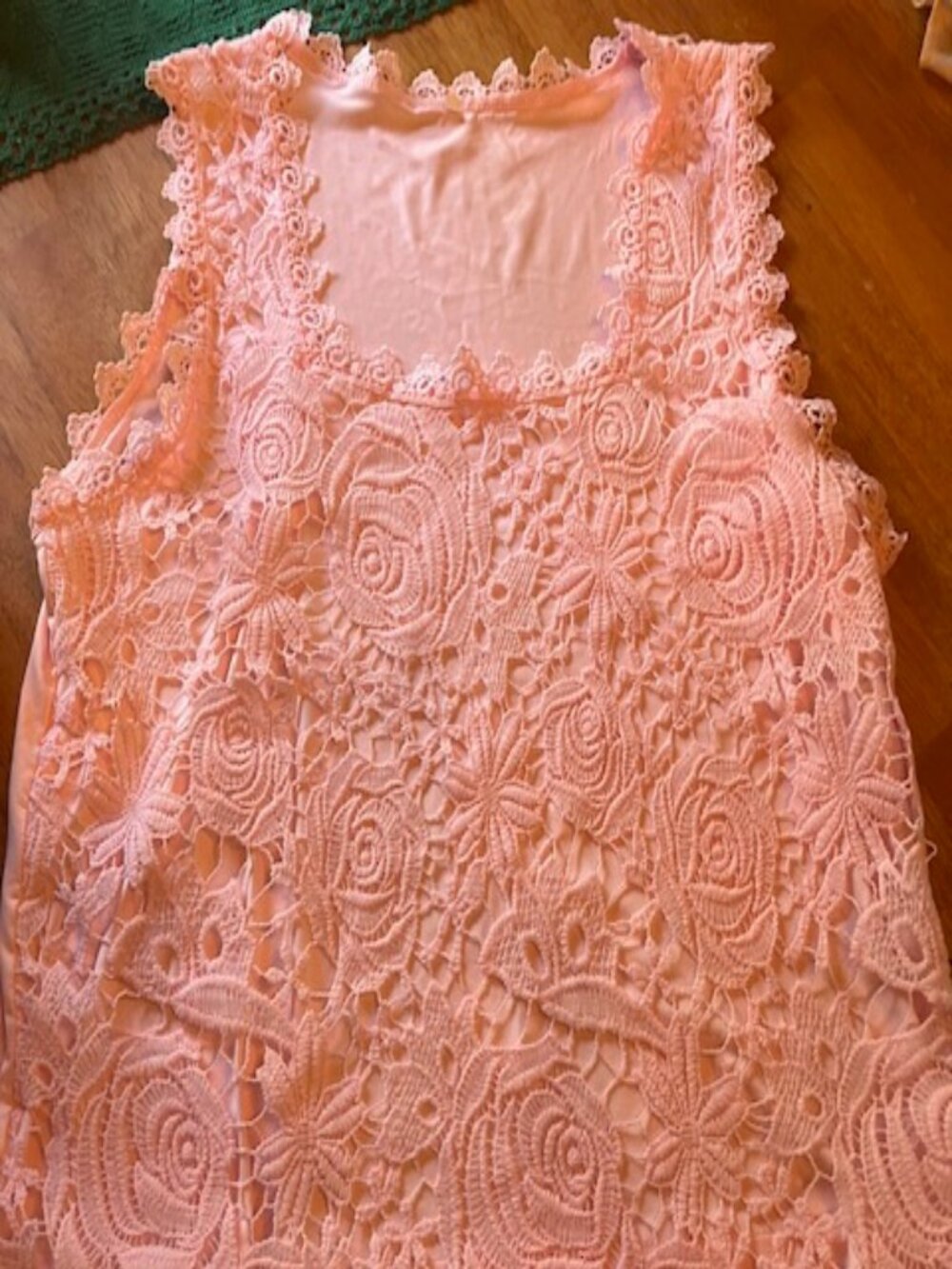 NEW Lacy Pink Lined Tank Top